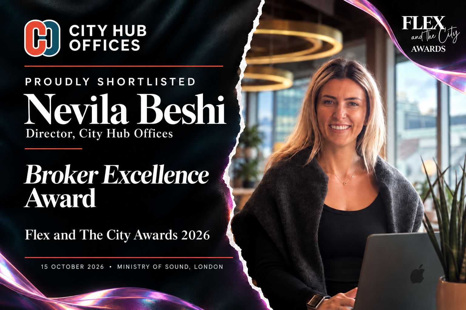 Nevila Beshi shortlisted for Broker Excellence Award at the Flex and The City Awards 2026